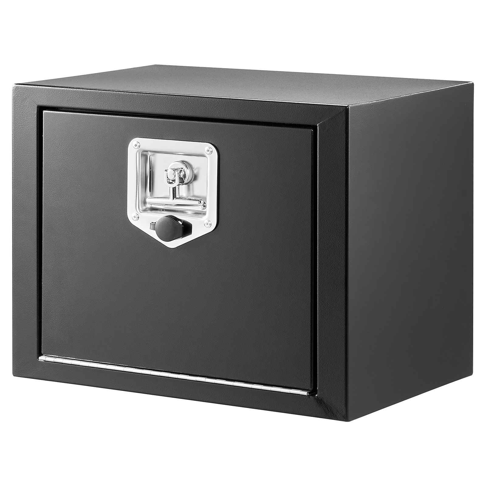 VEVOR Underbody Truck Tool Box, 18 x 12 x 14 Inch Heavy Duty Steel Trailer Storage Box with Lock & Keys, Waterproof Trailer Storage Organizer Under Body Chest with T-Handle for Truck, Van, SUV, Black
