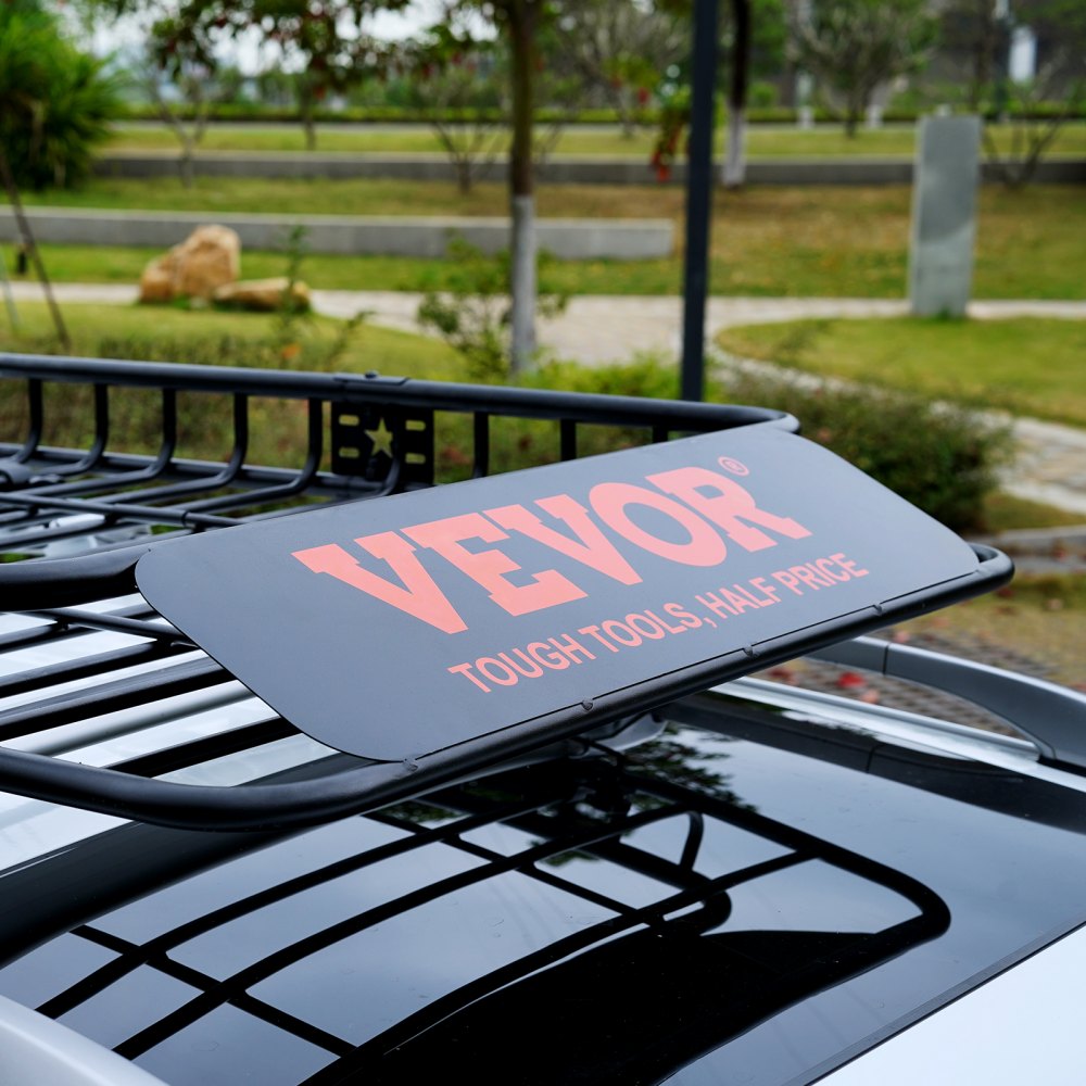 Portaequipajes de techo VEVOR, 162 x 99 x 15 cm, con extensión, de acero resistente, capacidad de 90 kg, universal, para SUV y camionetas.