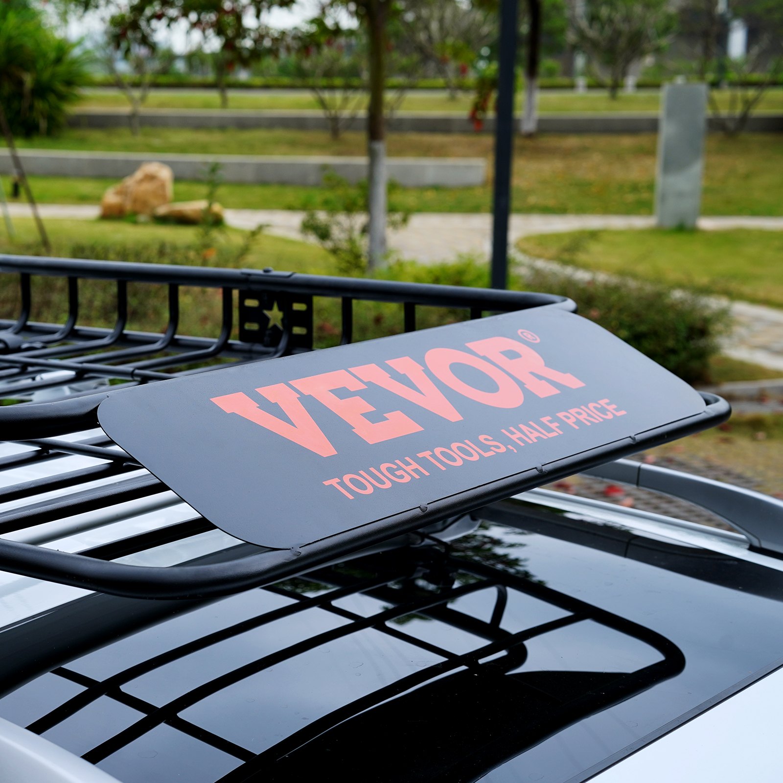 Portaequipajes de techo VEVOR, 162 x 99 x 15 cm, con extensión, de acero resistente, capacidad de 90 kg, universal, para SUV y camionetas.
