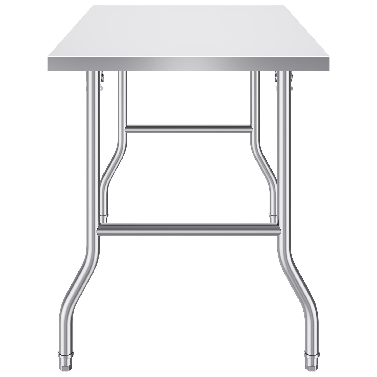 Mesa de preparación comercial plegable VEVOR, estación de trabajo comercial de 48 x 30 pulgadas, mesa plegable de acero inoxidable resistente con carga de 300 libras, mesa de trabajo de cocina, para el hogar, la cocina, el restaurante, el garaje
