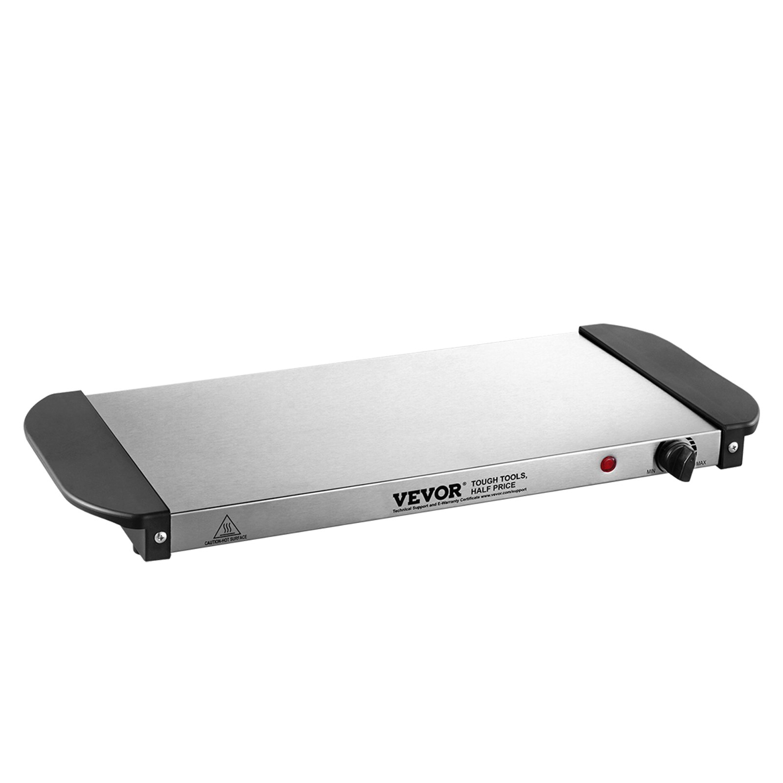 Bandeja eléctrica VEVOR para calentar alimentos, bandejas para bufé, bandejas con control de temperatura ajustable, calentador de alimentos portátil de acero inoxidable, placa calefactora perfecta para fiestas, catering y festividades.