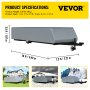 VEVOR Pop Up Camper Cover, apto para remolques de 16'-18', Ripstop 4 capas de tela no tejida plegable para remolque, resistente a los rayos UV, resistente al agua, cubierta de almacenamiento para caravana con 3 cuerdas a prueba de viento y 1 bolsa de almacenamiento, gris