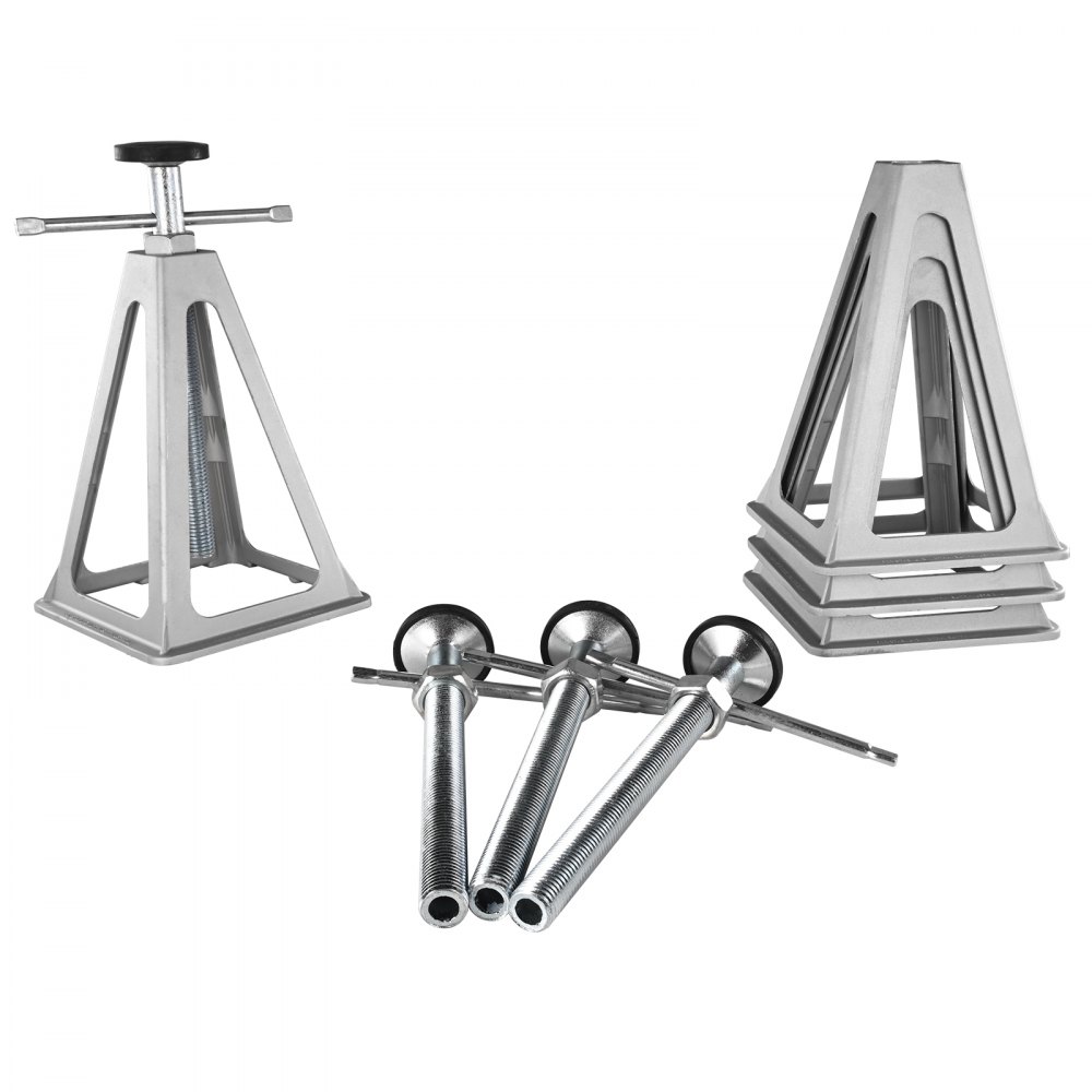 VEVOR RV Stabilizer Jacks, 4 Pack Aluminum RV Leveling Jacks, RV Stack Jacks for RV Travel Trailer Camper, Single Screw Jack Support up to 6000 Lbs, Adjustable from 11 inch to 17 inch
