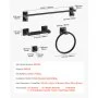 VEVOR Juego de accesorios de baño negro mate, 4 piezas de acero inoxidable, barra de toalla de 61 cm, anilla para toalla, gancho para bata y portarrollos de papel higiénico, para baño, montaje en pared