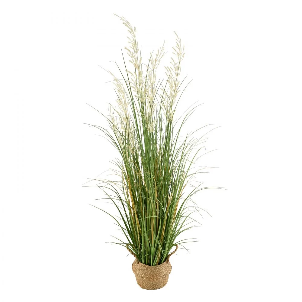 VEVOR Artificial Grass Plant, 47 inch Reed Flower Grass in Pot, Premium PVC Faux Fake Greenery Shrubs Plant for Indoor Outdoor House Home Garden Office Room Décor, Housewarming, 1 Pack Green