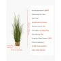 VEVOR Artificial Grass Plant, 47 inch Reed Flower Grass in Pot, Premium PVC Faux Fake Greenery Shrubs Plant for Indoor Outdoor House Home Garden Office Room Décor, Housewarming, 1 Pack Green