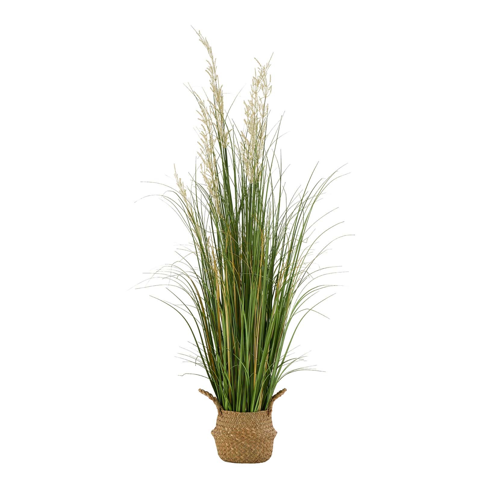 VEVOR Artificial Grass Plant, 47 inch Reed Flower Grass in Pot, Premium PVC Faux Fake Greenery Shrubs Plant for Indoor Outdoor House Home Garden Office Room Décor, Housewarming, 1 Pack Green