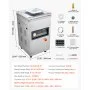Selladora al vacío de cámara VEVOR, 900 W de potencia, ideal para alimentos húmedos, carnes, marinadas y más. Tamaño compacto con una longitud de sellado de 40 cm (15,7 pulgadas). Apta para uso doméstico y comercial.