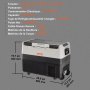 Refrigerador para coche VEVOR de 12 voltios, congelador portátil de doble zona de 48 cuartos/45 litros, rango ajustable de -20 °C a 10 °C, compresor de 12/24 V CC y 100-240 V CA para exteriores, camping, viajes y autocaravanas.