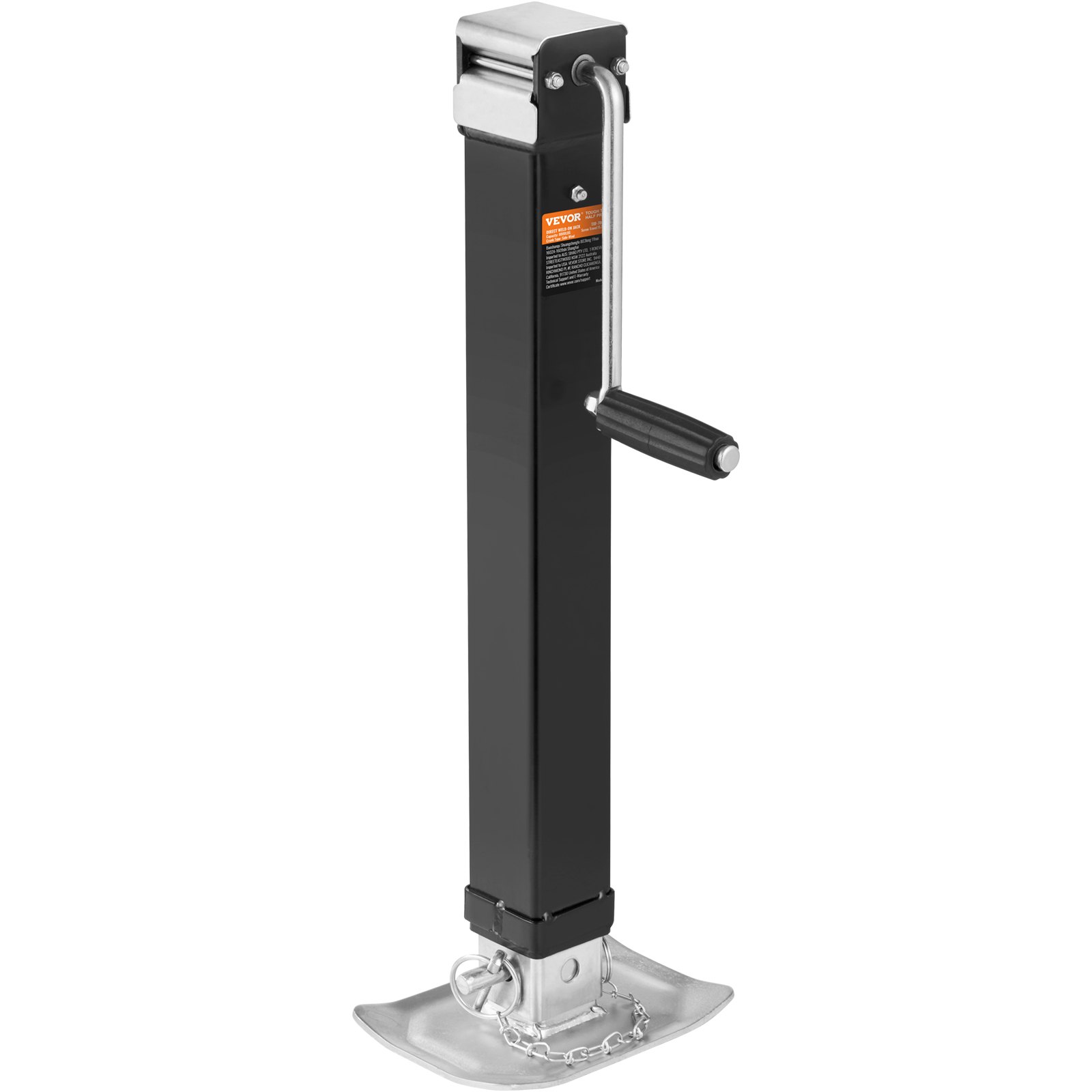 Gato de remolque VEVOR, gato de remolque soldable con capacidad de peso de 8000 lb, soporte de gato de remolque con asa para levantar remolques de RV, remolques para caballos, remolques utilitarios y remolques para yates