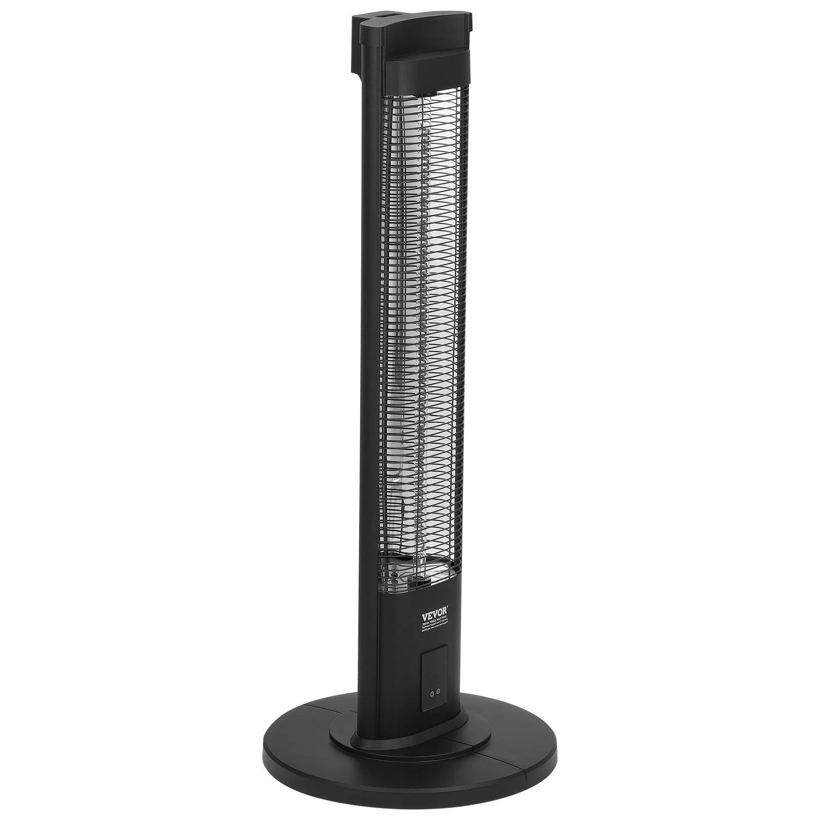 Calefactor infrarrojo VEVOR de 1500 W con control remoto, calefactor eléctrico para patio con 3 velocidades, temporizador y protección antivuelco, ideal para dormitorio, estudio, porche, comedor, estudio, soporte, 101 cm de largo.