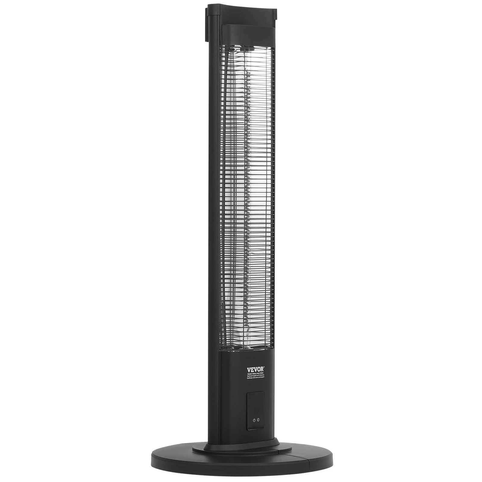 Calefactor infrarrojo VEVOR de 1500 W con control remoto, calefactor eléctrico para patio con 3 velocidades, temporizador y protección antivuelco, ideal para dormitorio, estudio, porche, comedor, estudio, soporte, 101 cm de largo.