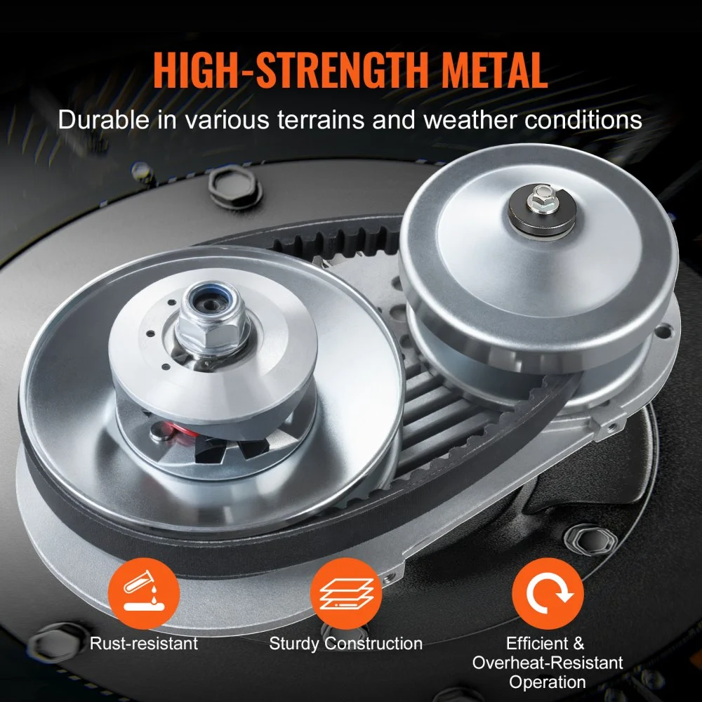 Embrague de transmisión VEVOR, motor de 2 a 8 HP, embrague de transmisión de alta resistencia de 2000 RPM con ruedas de diseño asimétrico y correa de goma robusta, embrague resistente y duradero con accesorios completos, apto para varios motores