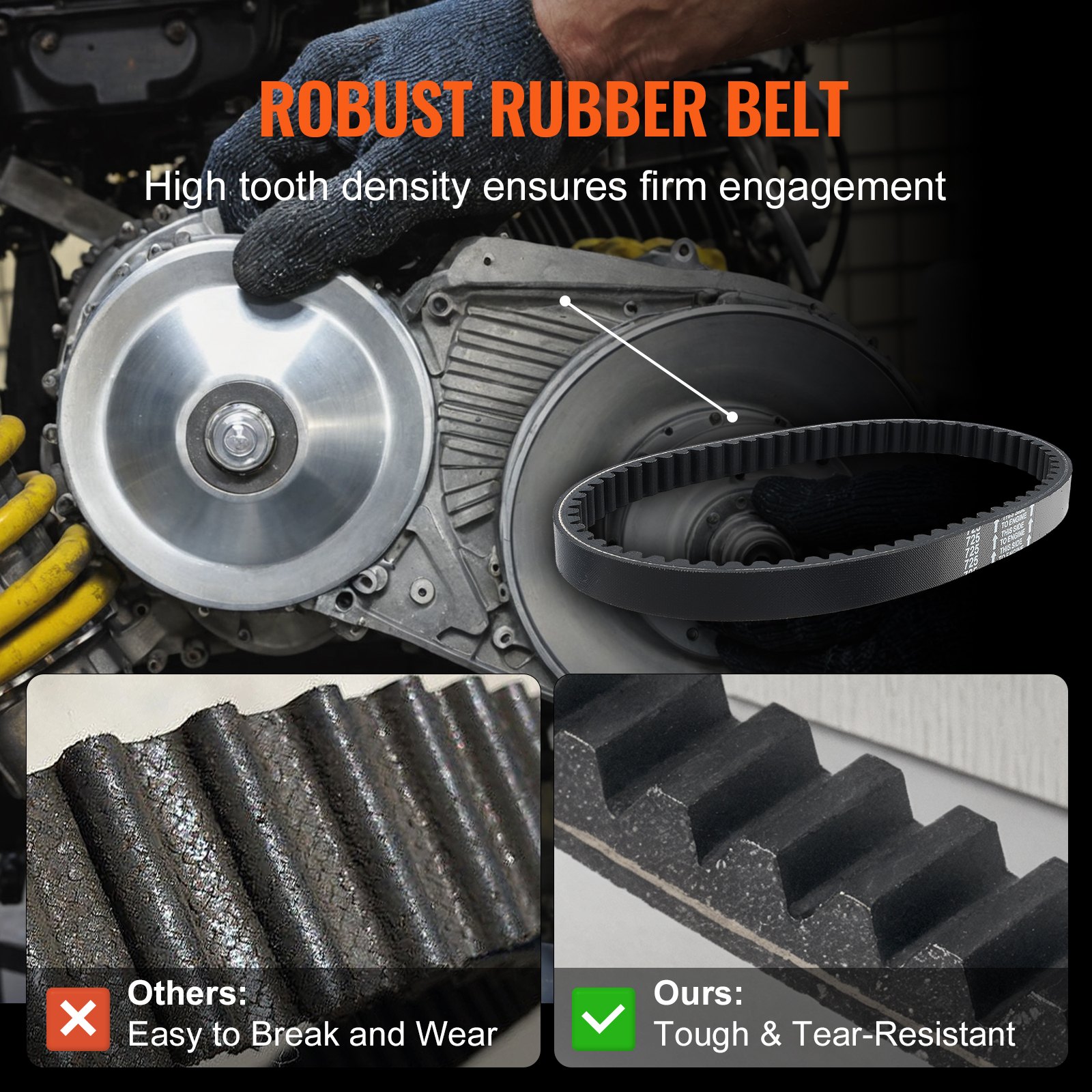 Embrague de transmisión VEVOR, motor de 2 a 8 HP, embrague de transmisión de alta resistencia de 2000 RPM con ruedas de diseño asimétrico y correa de goma robusta, embrague resistente y duradero con accesorios completos, apto para varios motores