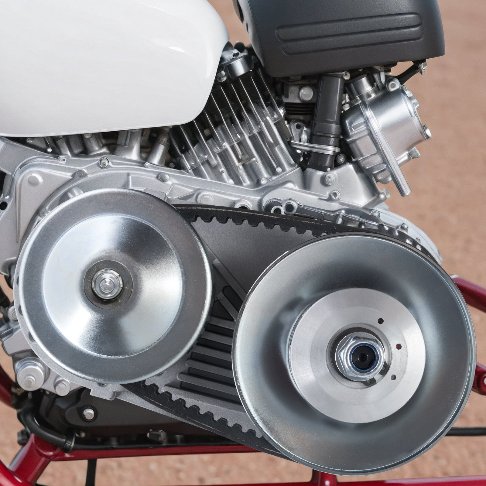 Embrague de transmisión VEVOR, motor de 2 a 8 HP, embrague de transmisión de alta resistencia de 2000 RPM con ruedas de diseño asimétrico y correa de goma robusta, embrague resistente y duradero con accesorios completos, apto para varios motores