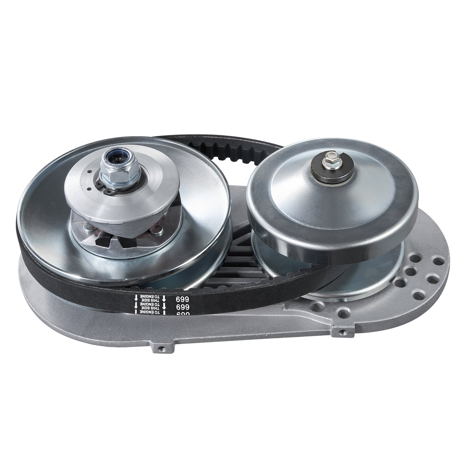 Embrague de transmisión VEVOR, motor de 2 a 8 HP, embrague de transmisión de alta resistencia de 2000 RPM con ruedas de diseño asimétrico y correa de goma robusta, embrague resistente y duradero con accesorios completos, apto para varios motores