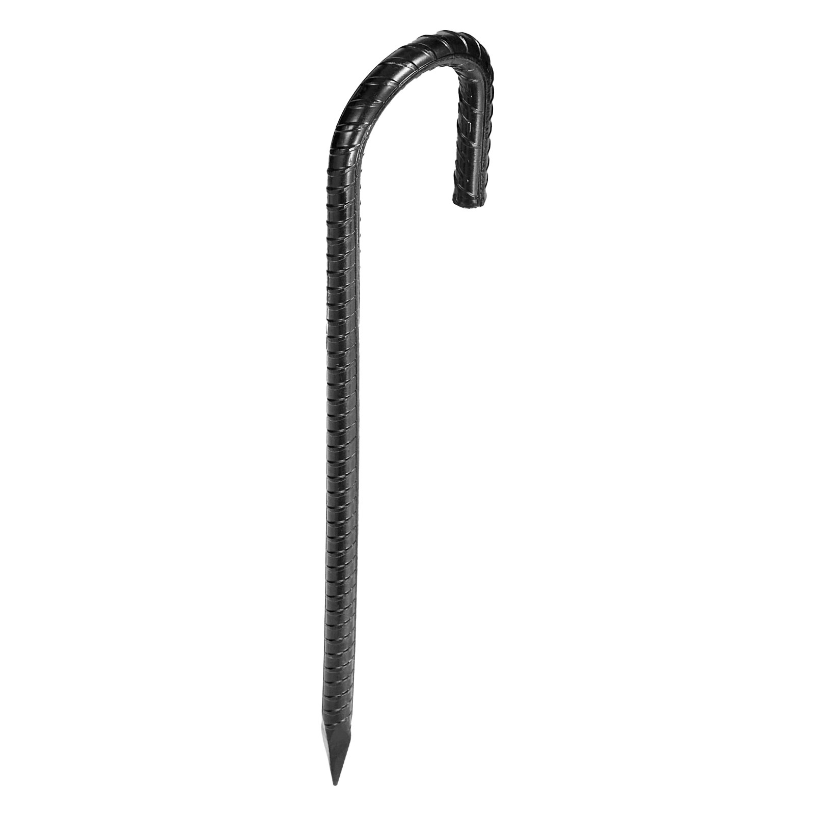 Estacas de refuerzo VEVOR de 30 cm, resistentes, con gancho en J de 1 cm de diámetro, anclajes de acero galvanizado con punta de cincel y revestimiento resistente a la oxidación, para jardinería, cercas y tiendas de campaña (paquete de 16)