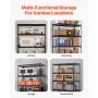 VEVOR Storage Shelves, 3000 lbs, 5 Tier Heavy Duty Garage Shelving, 24" D x 48" W x 72" H Adjustable Metal Shelves for Industrial Shelving Unit Utility Shelf, for Kitchen, Warehouse, Basement, Black