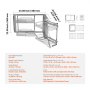 VEVOR 18"W Opening Blind Corner Pull Out Organizer, 2 Tier 4 Shelf Kitchen Cabinet Organizer, Magic Chrome Carbon Steel Storage Basket, Slide Out Storage Organizer, Left & Right Open Compatible