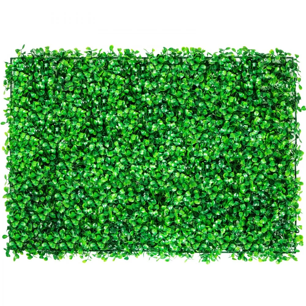 VEVOR Panel de boj artificial UV, 4 piezas, seto de boj, césped artificial, fondo de pared, 61 x 40 cm, césped verde, seto falso para decoración, valla de privacidad, interior, exterior, jardín, patio.
