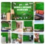 VEVOR Panel de boj artificial UV, 4 piezas, seto de boj, césped artificial, fondo de pared, 61 x 40 cm, césped verde, seto falso para decoración, valla de privacidad, interior, exterior, jardín, patio.