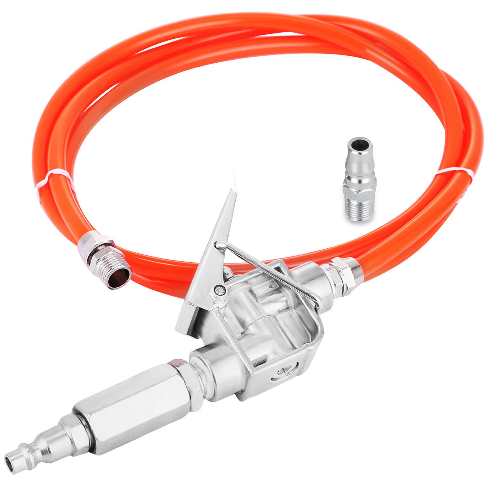 VEVOR Air Hydraulic Pump 10000 PSI Air Over Hydraulic Pump 1/2 Gal Reservoir Air Treadle Foot Actuated Hydraulic Pump 3/8" NPT with 4.1 ft Hose 2 Connector Single Acting for Car Repair (Orange)