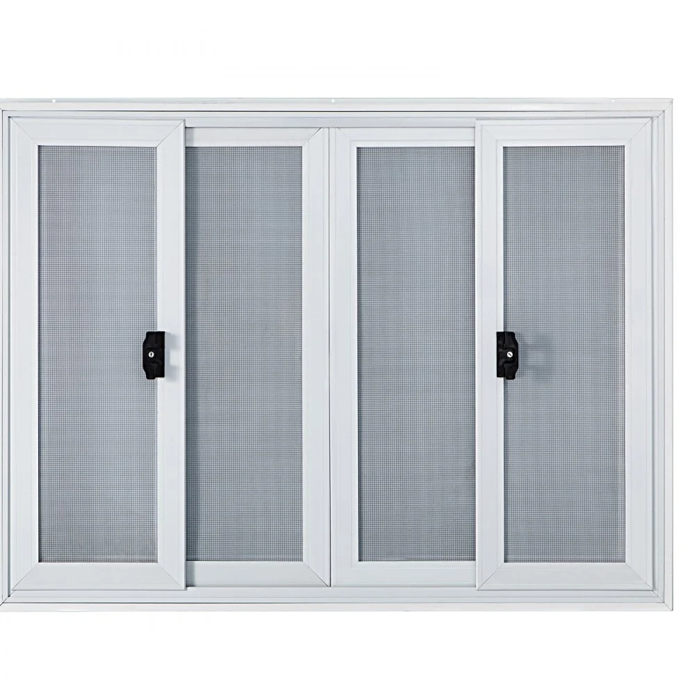 Ventana de concesión VEVOR de 122 x 91 cm, de aleación de aluminio, para servicio de food trucks, con 4 ventanas corredizas horizontales, puerta con toldo y gancho de arrastre. Ideal para food trucks y remolques de concesión.