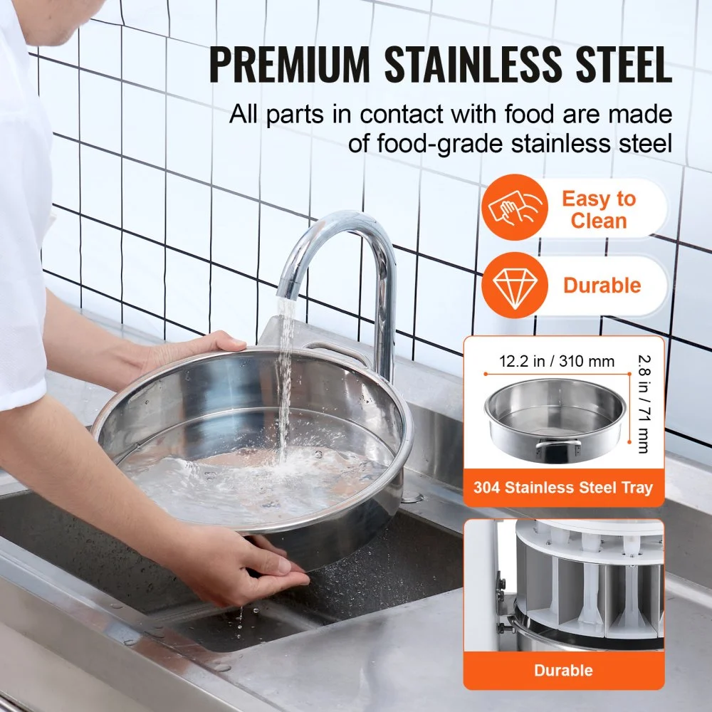 VEVOR Máquina Divisor de Masa Manual 40 Piezas Cortador de Masa de Prensa Manual Vertical 30-150 g con Bandeja y Hoja de Acero Inoxidable Máquina para Hacer Pan para Panadería, Restaurante