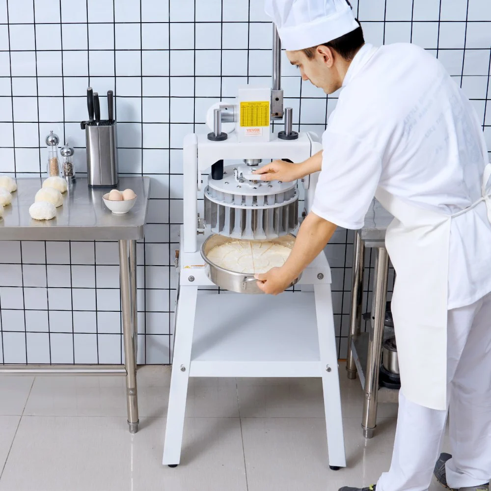 VEVOR Máquina Divisor de Masa Manual 40 Piezas Cortador de Masa de Prensa Manual Vertical 30-150 g con Bandeja y Hoja de Acero Inoxidable Máquina para Hacer Pan para Panadería, Restaurante