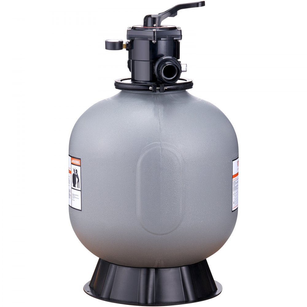 Filtro de arena VEVOR de 22 pulgadas, caudal de hasta 55 GPM, sistema de filtro de arena para piscinas sobre el suelo con válvula multipuerto de 7 vías, funciones de filtrado, retrolavado, enjuague, recirculación, desechos, invierno y cerrado.