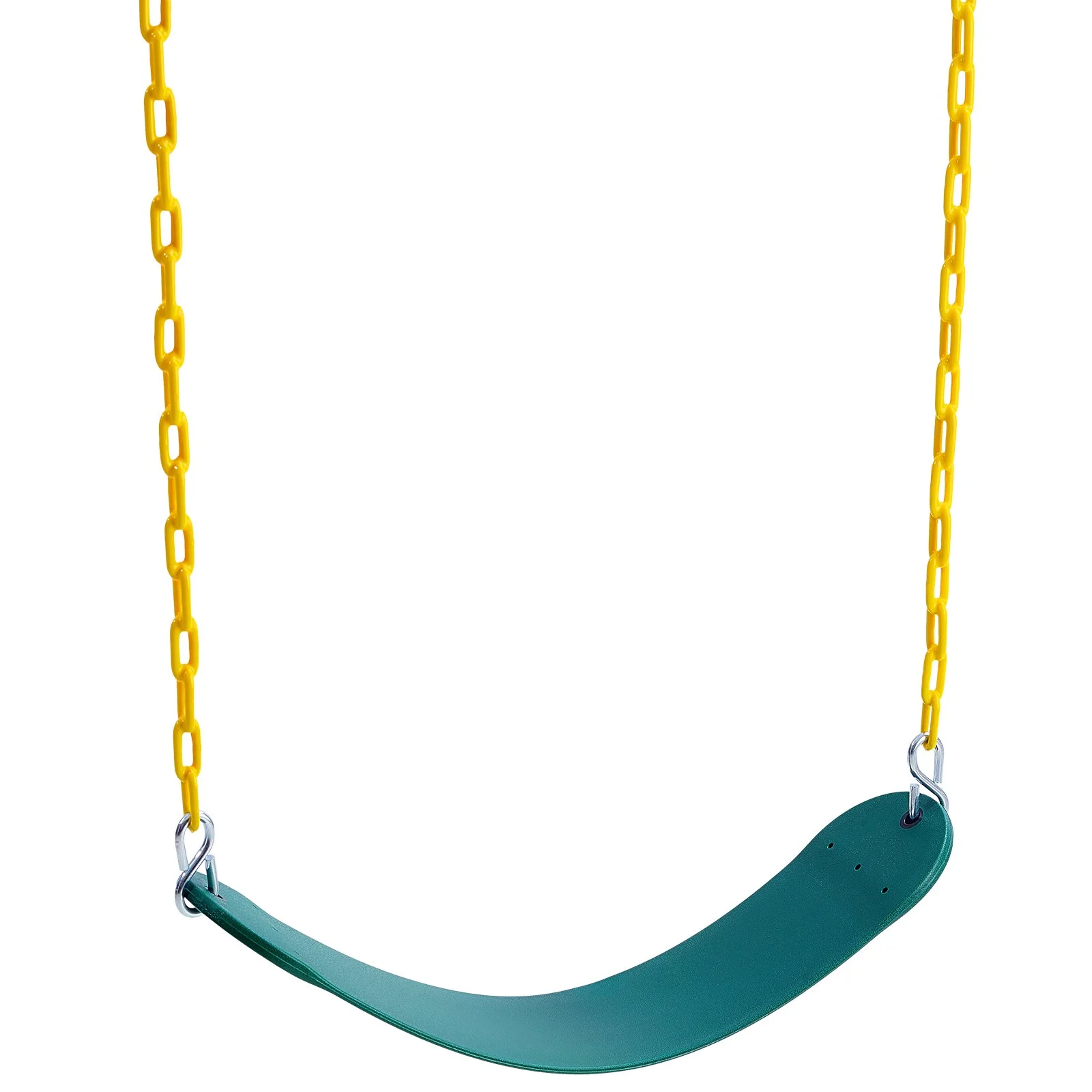 VEVOR - Juego de 2 asientos de columpio con cadenas revestidas de 167 cm y mosquetones, soporta hasta 136 kg. Repuesto para columpios de exterior. Accesorios para columpios infantiles. Para uso en exteriores e interiores. Verde.