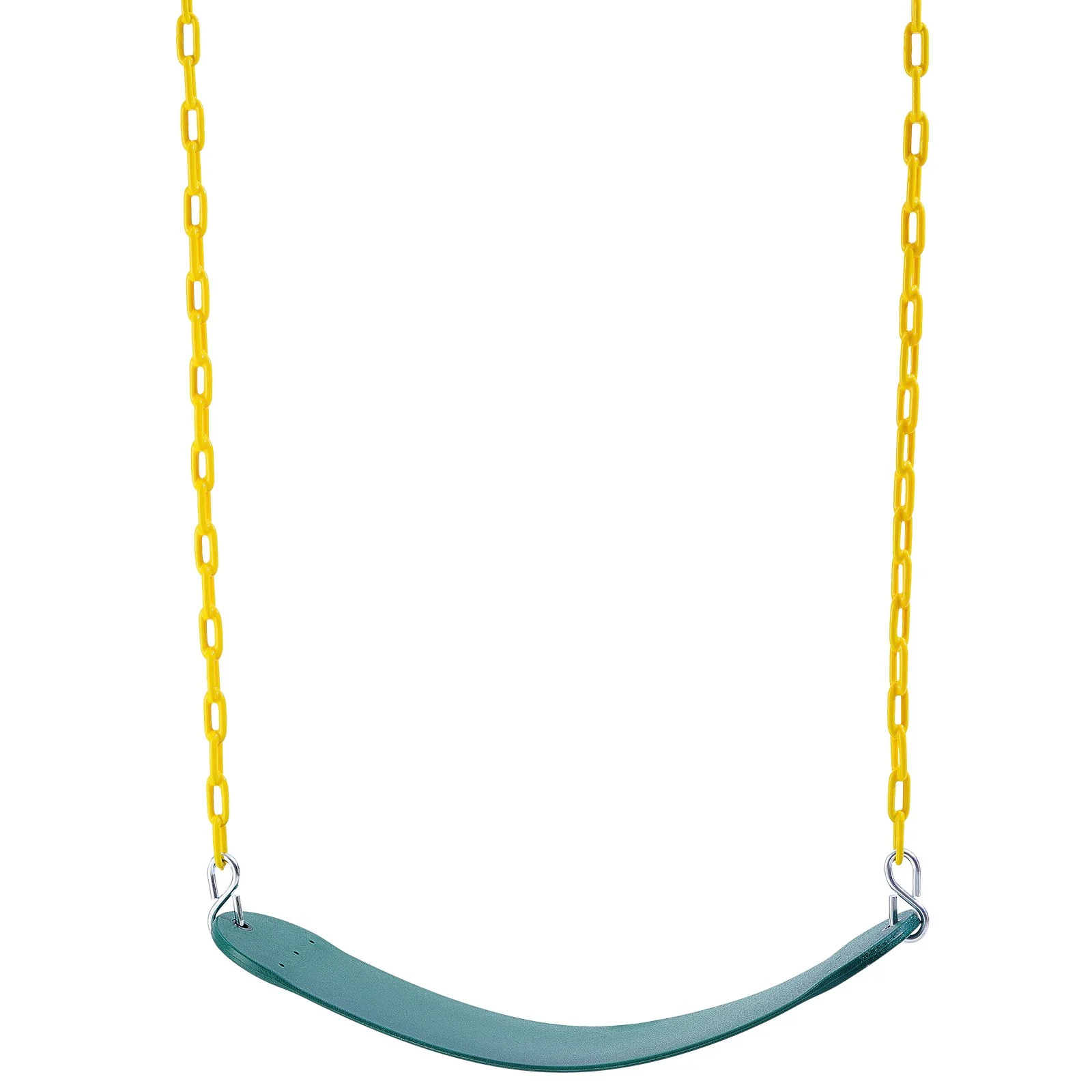 VEVOR - Juego de 2 asientos de columpio con cadenas revestidas de 167 cm y mosquetones, soporta hasta 136 kg. Repuesto para columpios de exterior. Accesorios para columpios infantiles. Para uso en exteriores e interiores. Verde.