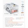 Selladora al vacío de cámara VEVOR, potencia de sellado de 260 W, máquina de envasado al vacío para alimentos húmedos, carnes, adobos y más, tamaño compacto con una longitud de sellado de 26 cm, ideal para uso doméstico y comercial.
