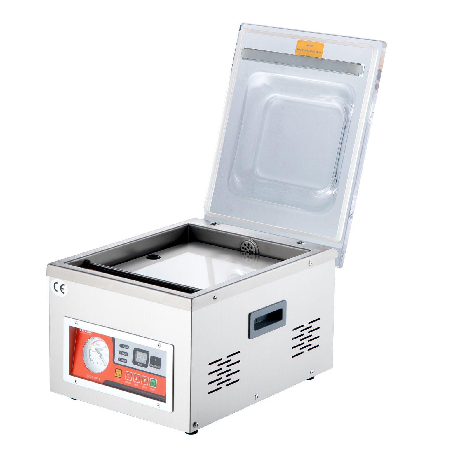 Selladora al vacío de cámara VEVOR, potencia de sellado de 260 W, máquina de envasado al vacío para alimentos húmedos, carnes, adobos y más, tamaño compacto con una longitud de sellado de 26 cm, ideal para uso doméstico y comercial.