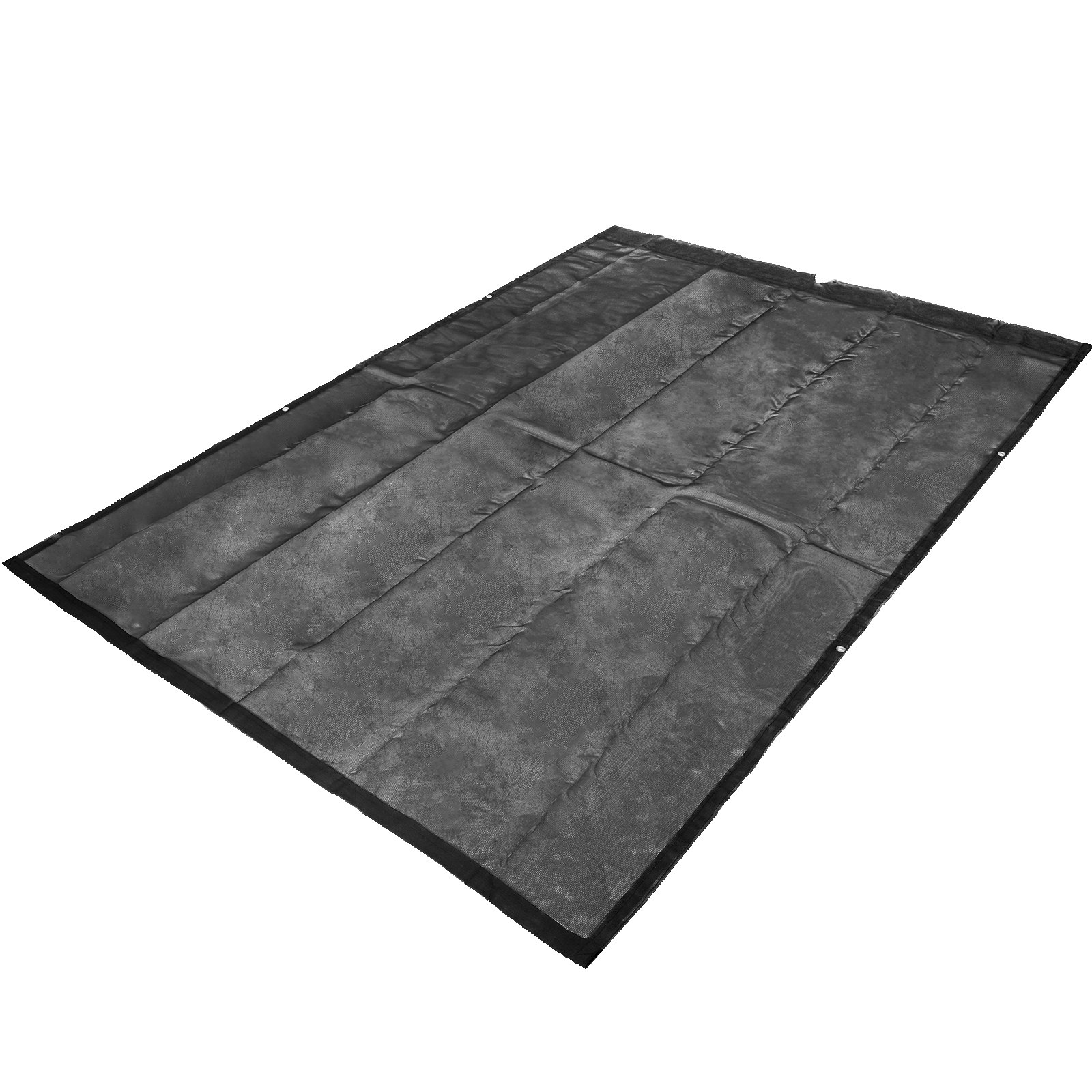 VEVOR - Lona de malla para camión volquete (7,6 x 18 pies), color negro, con ojales, resistente, con abertura de bolsillo de 6 pies y toldo, revestida de PVC para remolque, para cubierta de caja de camión