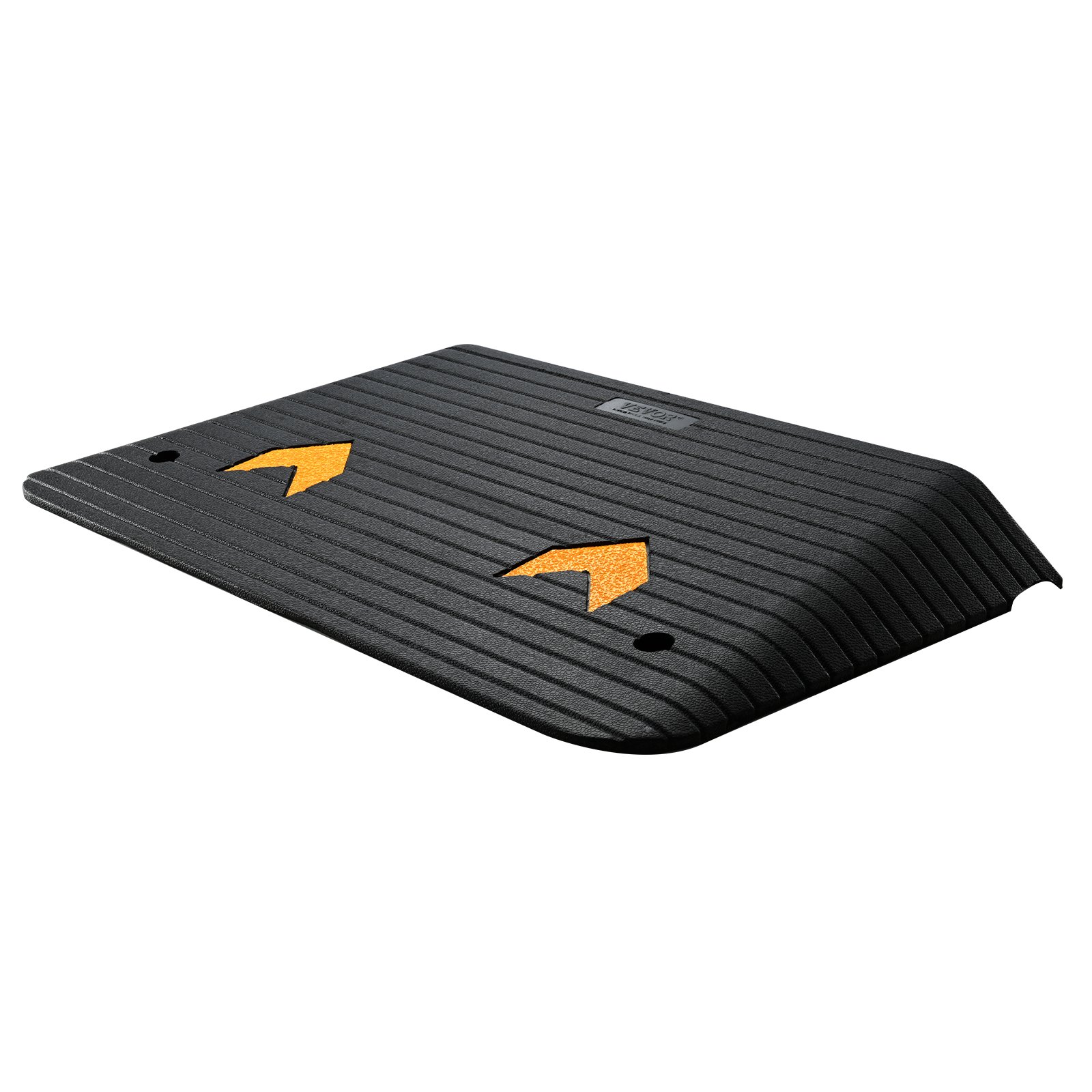 VEVOR Upgraded Rubber Threshold Ramp, 3.5" Rise Door Ramp with 1 Channel, Natural Rubber Car Ramp with Non-Slip Textured Surface, 33069 lbs Load Capacity Curb Ramp for Wheelchair and Scooter