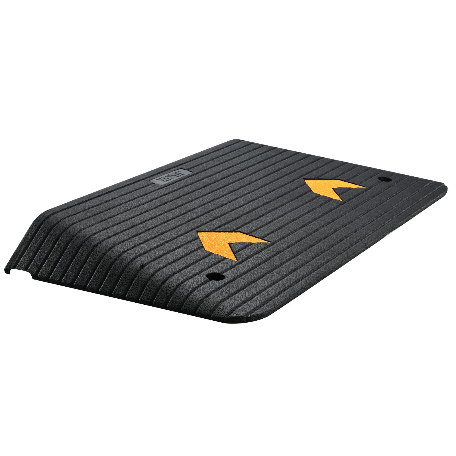 VEVOR Upgraded Rubber Threshold Ramp, 3.5" Rise Door Ramp with 1 Channel, Natural Rubber Car Ramp with Non-Slip Textured Surface, 33069 lbs Load Capacity Curb Ramp for Wheelchair and Scooter
