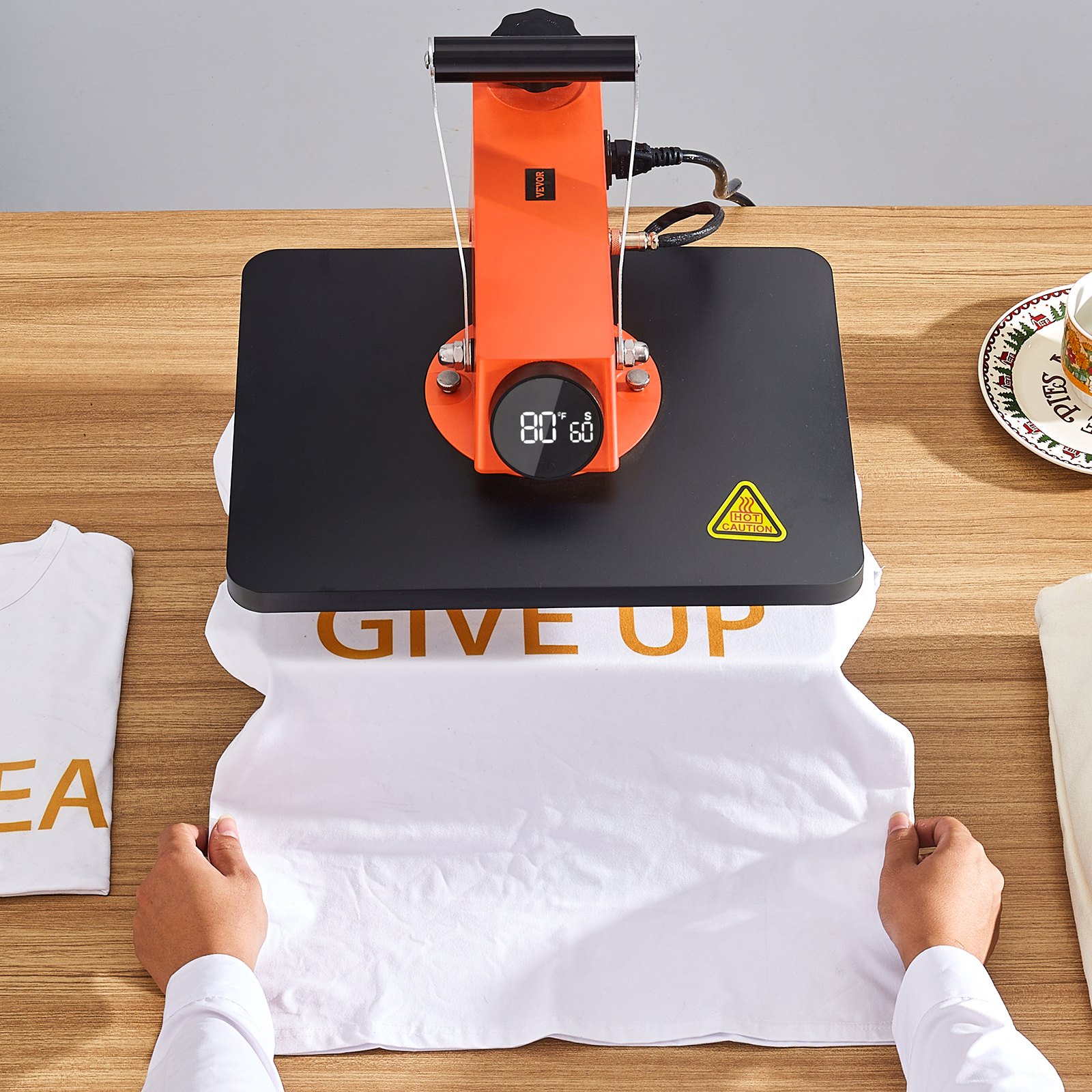 VEVOR Máquina de prensa de calor – Máquina de sublimación de prensa de calor 6 en 1 para camisetas/sombreros/tazas/proyectos de transferencia de calor, prensa de calor multifunción de 12 x 15 con 360° probado según los estándares