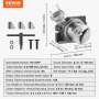 VEVOR Milling Machine Rotary Table, 4''/100 mm, Versatile Horizontal & Vertical Design, Precision Crafted, Includes 3.1''/80 mm 3-Jaw Chuck, M10 T-Bolts & Nuts, Ideal for Engineering & Indexing