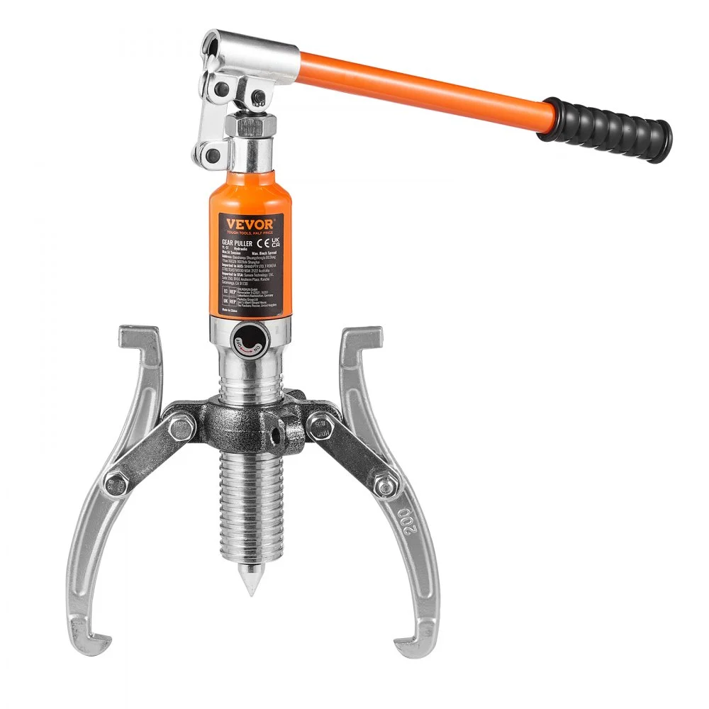 Extractor hidráulico de engranajes VEVOR, capacidad máxima de 5 toneladas, separador de cojinetes de rueda, extractor de 2 o 3 mordazas, vertical y horizontal, extractor hidráulico de 8" con estuche para extraer cubos.