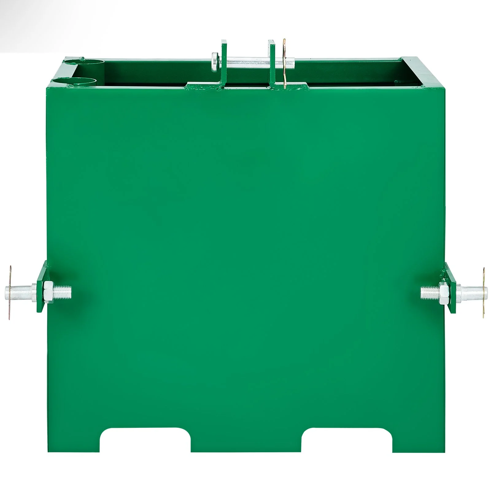 Caja de lastre de 3 puntos VEVOR, capacidad de 800 lb, receptor de enganche estándar de 2 pulgadas, caja de lastre para tractor con volumen de 5 pies cúbicos, acero resistente, compatible con accesorios de tractor de categoría 1, color verde