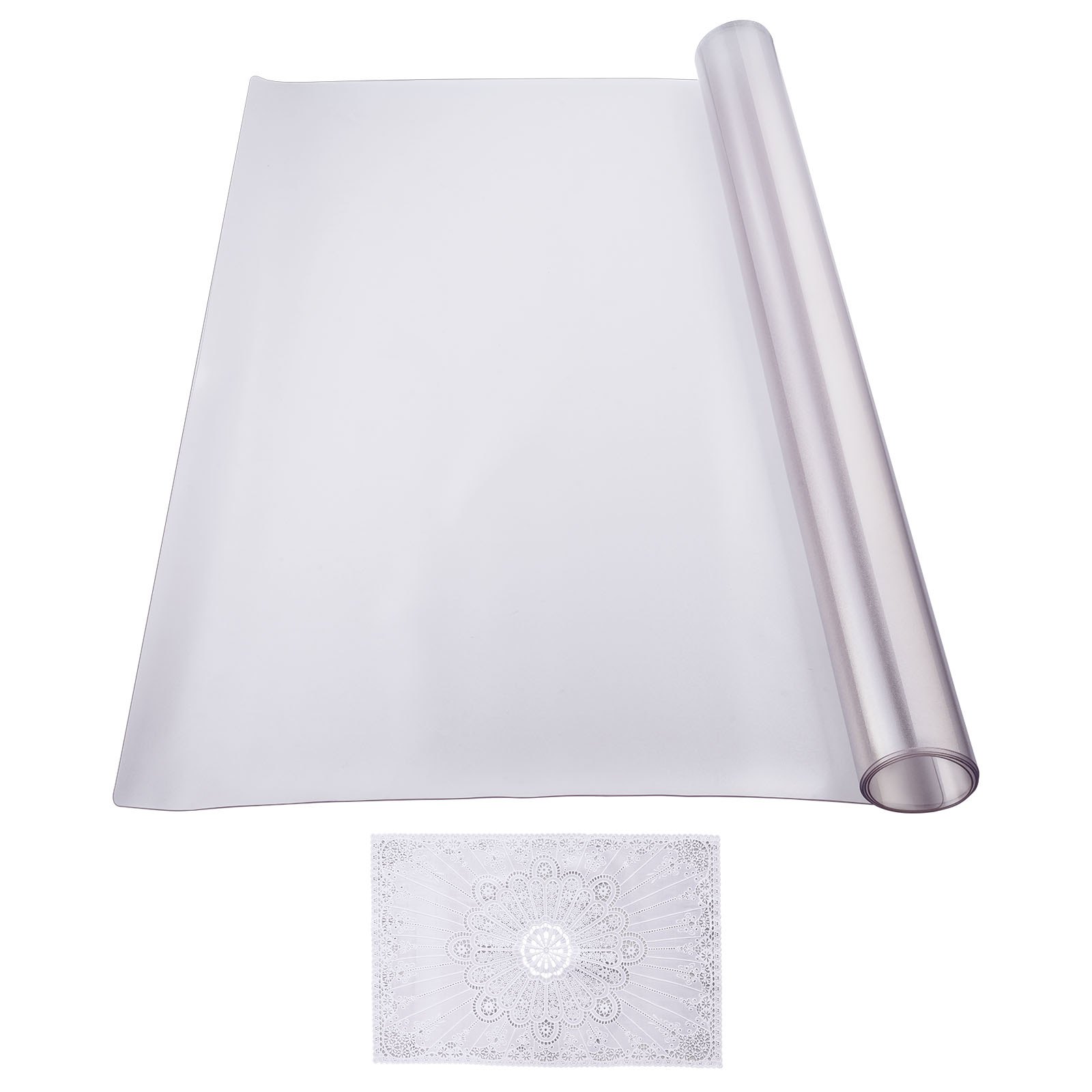 VEVOR - Mantel de plástico esmerilado de 91 x 152 cm (1,5 mm de grosor), rectangular, de PVC, impermeable y fácil de limpiar, para oficina, tocador, comedor, mesa de noche