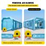Cabina de pintura inflable VEVOR, cabina de pintura en aerosol de 19,69 x 13,12 x 8,53 pies, potentes sopladores de 750 W + 350 W, cabina de pintura inflable con sistema de filtro de aire, cabina de pintura de coche para estación de trabajo de tienda de estacionamiento de coche