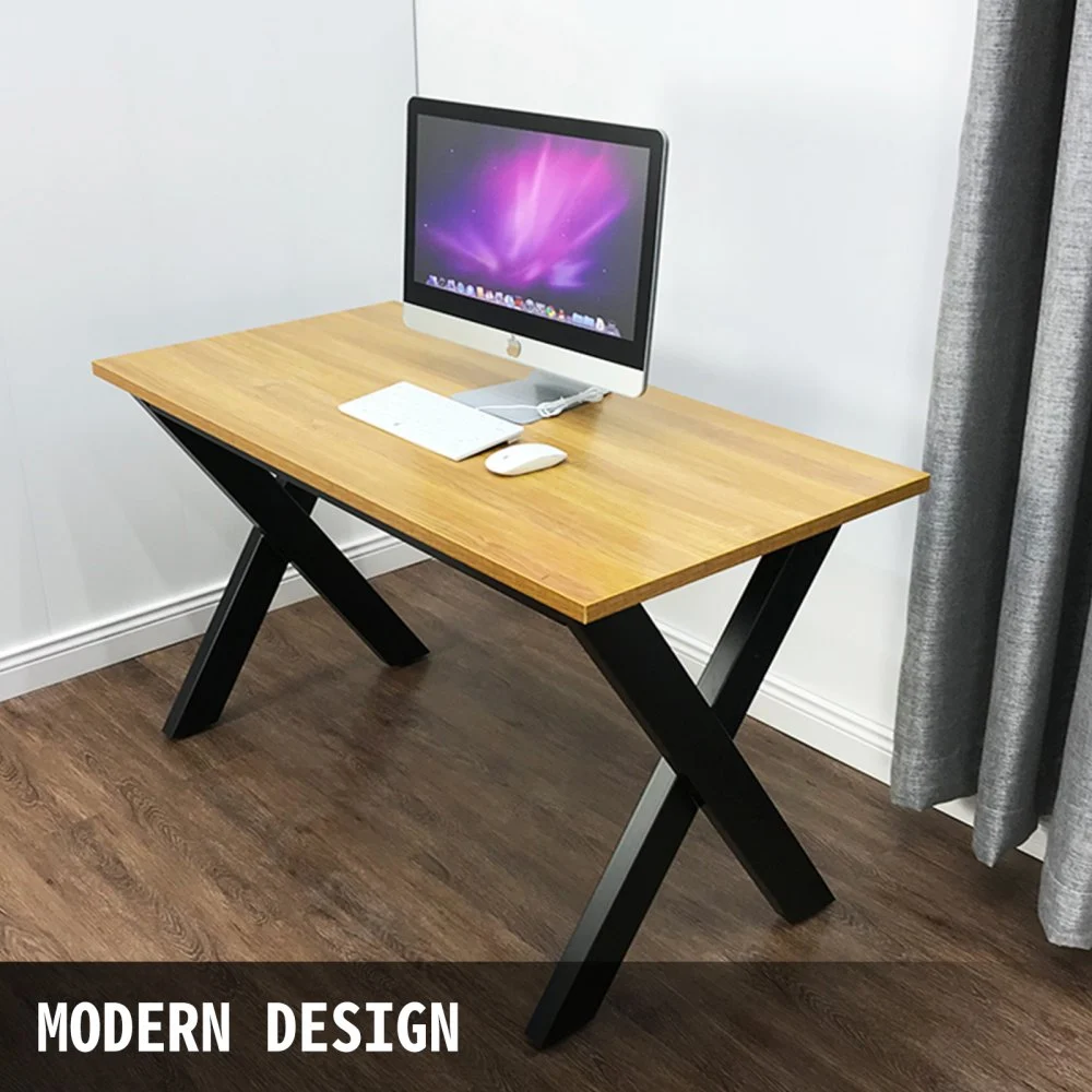VEVOR - Juego de 2 patas de acero para mesa de comedor (71,1 cm de alto y 76,2 cm de ancho), resistentes, con sección cuadrada de 8 cm y marco en X, 71,1 cm x 76,2 cm x 8 cm, color negro, estilo industrial rústico.