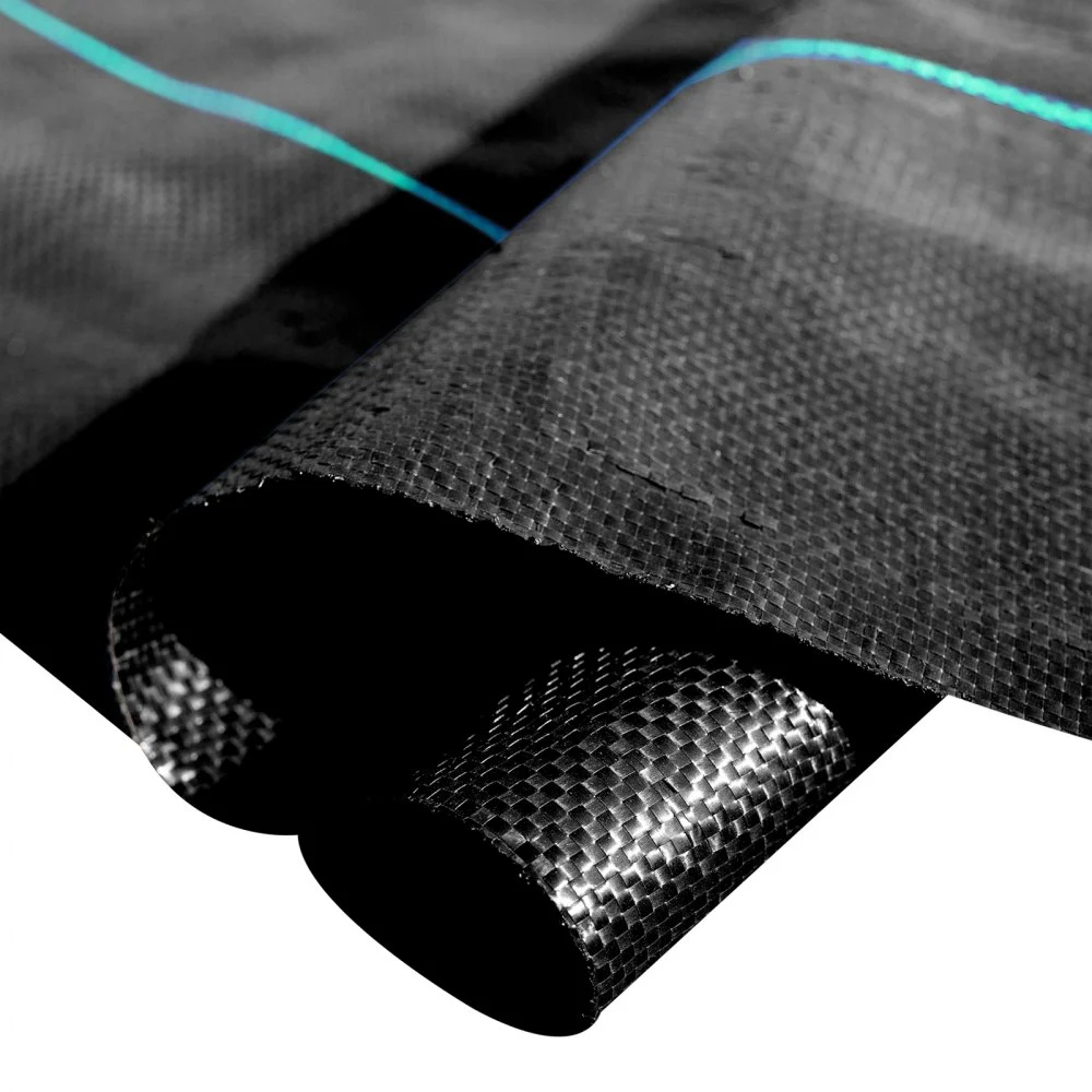 VEVOR Membrana Antihierba Tela para Paisaje 6ft x 300ft - Tela Geo Textil Resistente 1.5oz - Barrera Antihierba para Invernadero Comercial, Patio, Jardín Barrera Tela Bloqueadora Estera