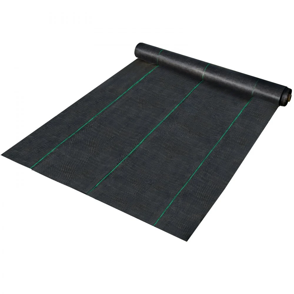 VEVOR Membrana Antihierba Tela para Paisaje 6ft x 300ft - Tela Geo Textil Resistente 1.5oz - Barrera Antihierba para Invernadero Comercial, Patio, Jardín Barrera Tela Bloqueadora Estera