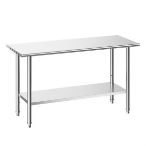 VEVOR Stainless Steel Work Table, 24x48 Inch Food Prep Table ...